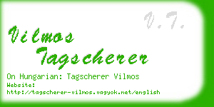 vilmos tagscherer business card